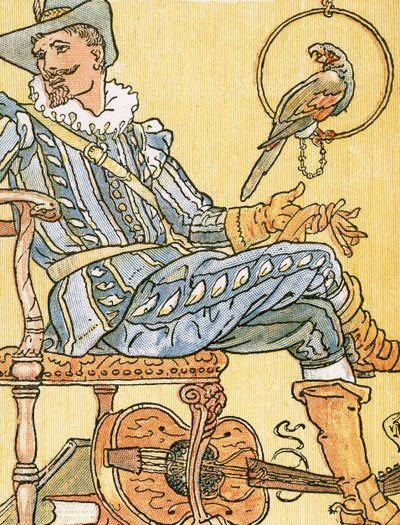Ma Dame Greensleeves, illustration de chanson de 